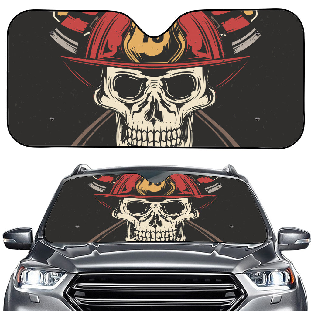 Volunteer Firefighter Print Car Windshield Sun Shade