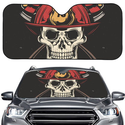 Volunteer Firefighter Print Car Windshield Sun Shade