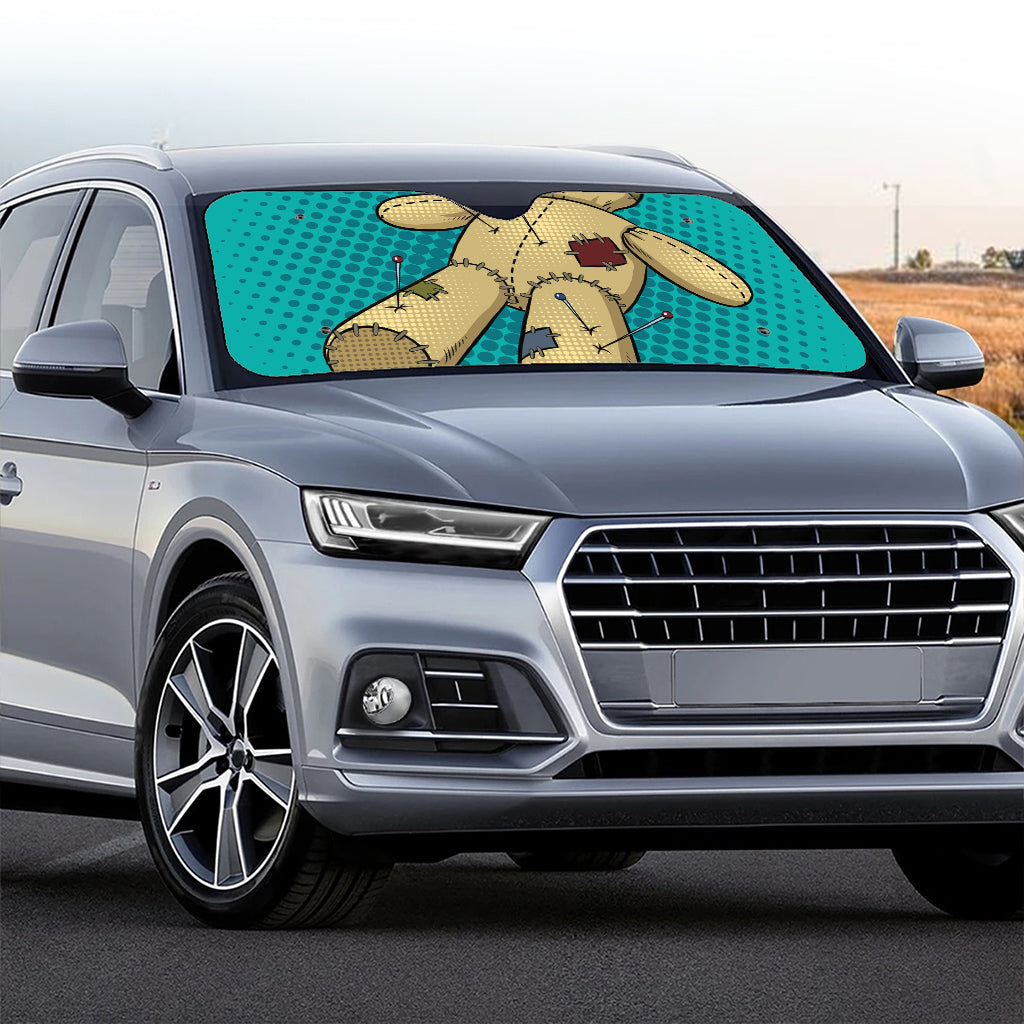 Voodoo Doll Print Car Windshield Sun Shade