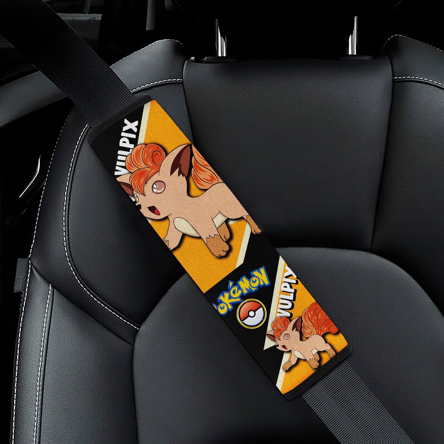 Vulpix car seat belt covers Anime Custom Car Accessories