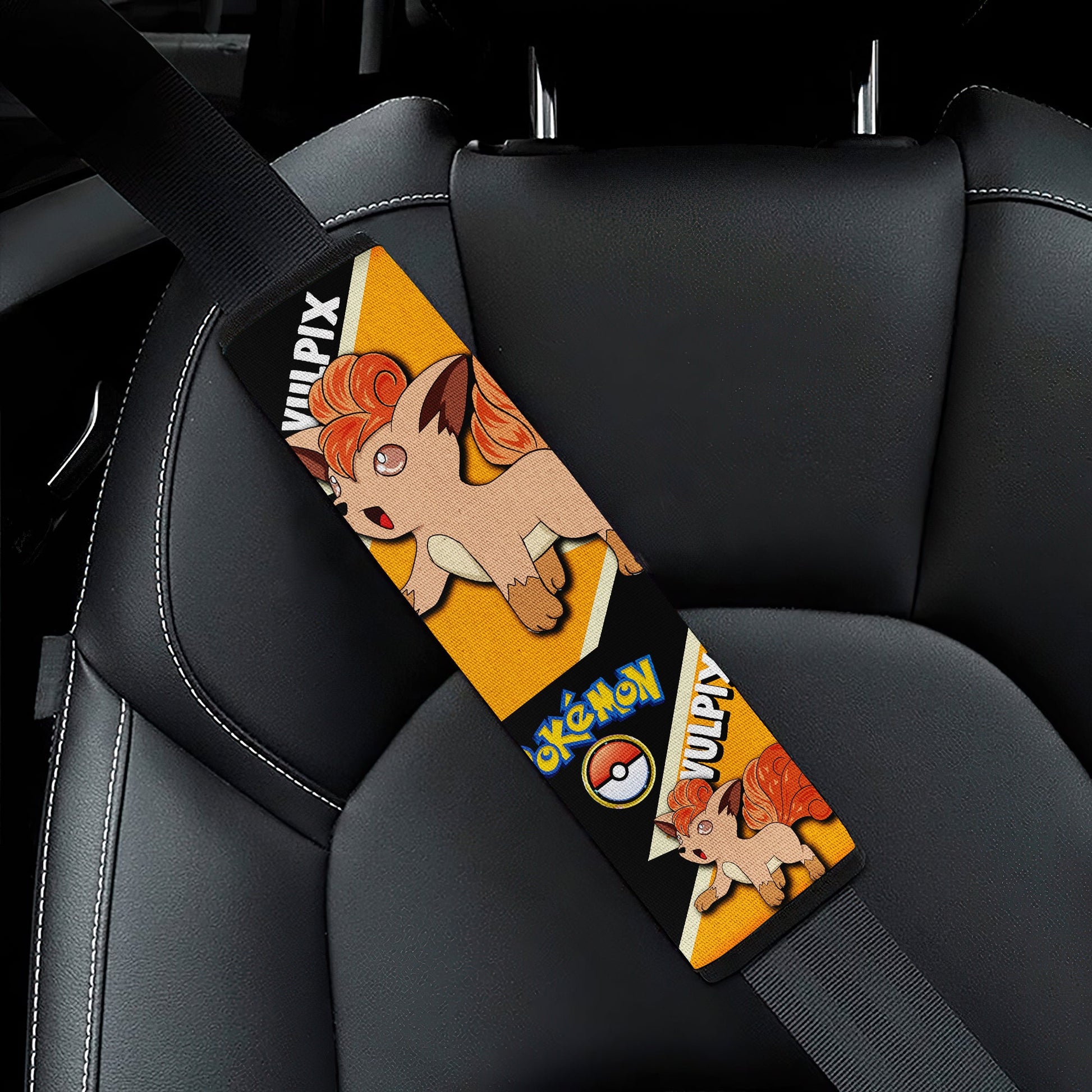 Vulpix car seat belt covers Anime Custom Car Accessories