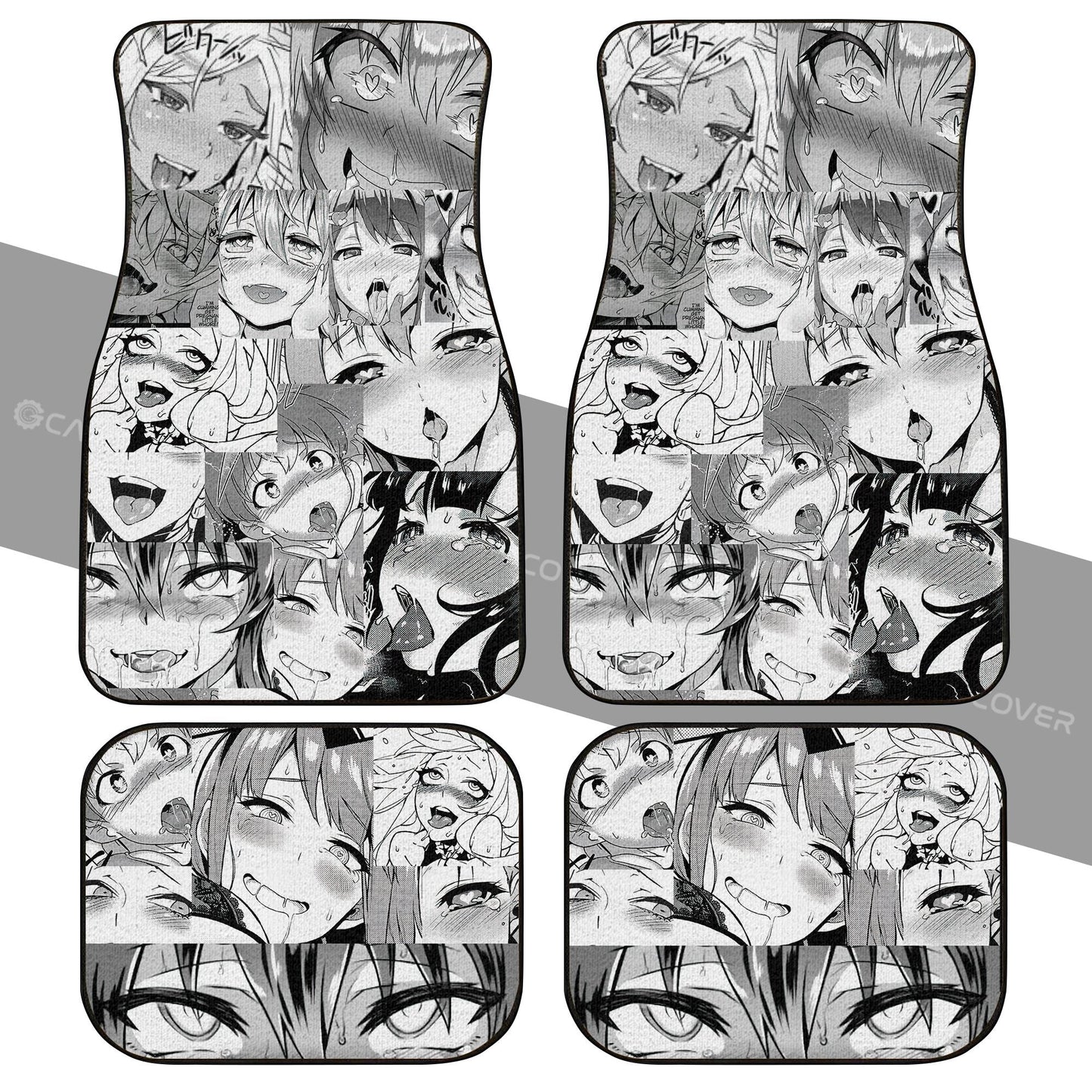 Waifu Ahegao Anime Girls Car Floor Mats Custom Interior Accessories