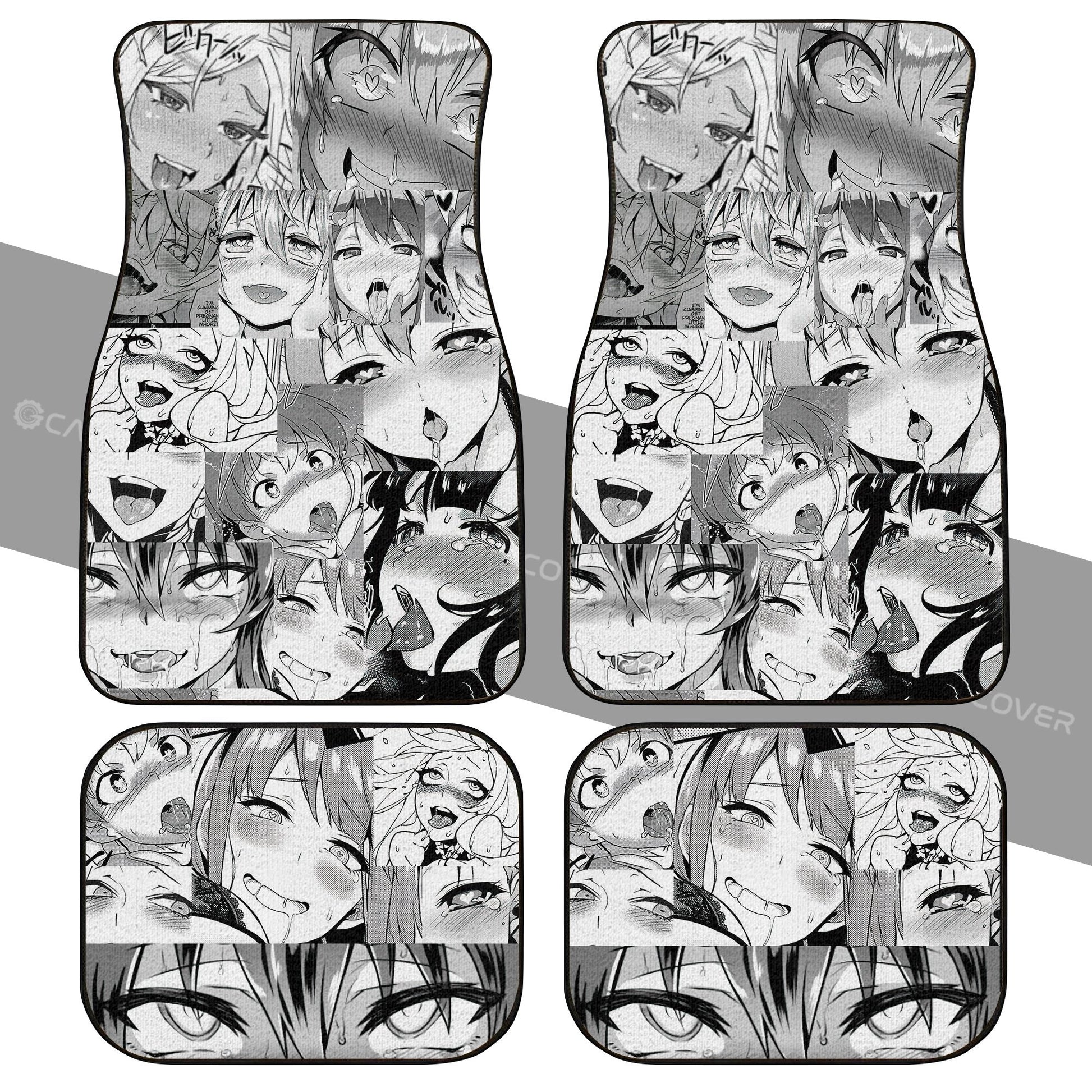 Waifu Ahegao Anime Girls Car Floor Mats Custom Interior Accessories