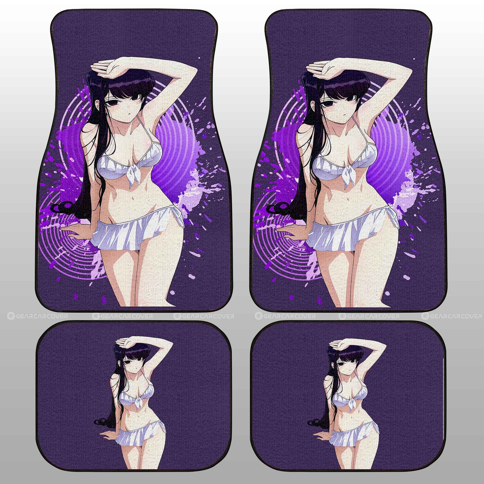 Waifu Girl Komi Shouko Car Floor Mats Custom Komi-san Wa Komyushou Desu Car Accessories