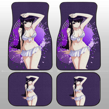 Waifu Girl Komi Shouko Car Floor Mats Custom Komi-san Wa Komyushou Desu Car Accessories