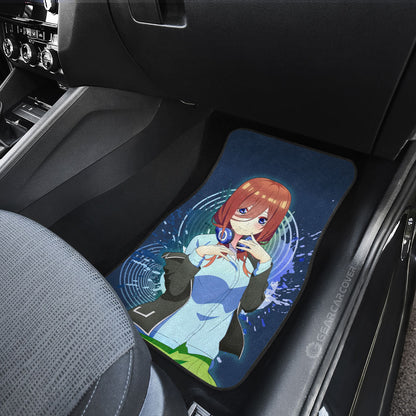 Waifu Girl Miku Nakano Car Floor Mats Custom The Quintessential Quintuplets Car Accessories