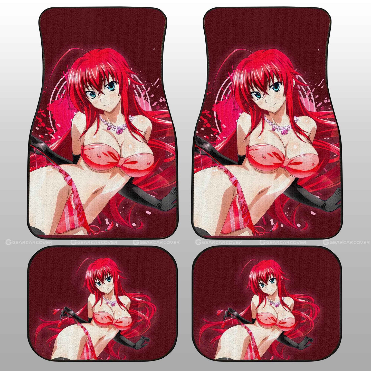 Waifu Girl Rias Car Floor Mats Custom High School DxD
