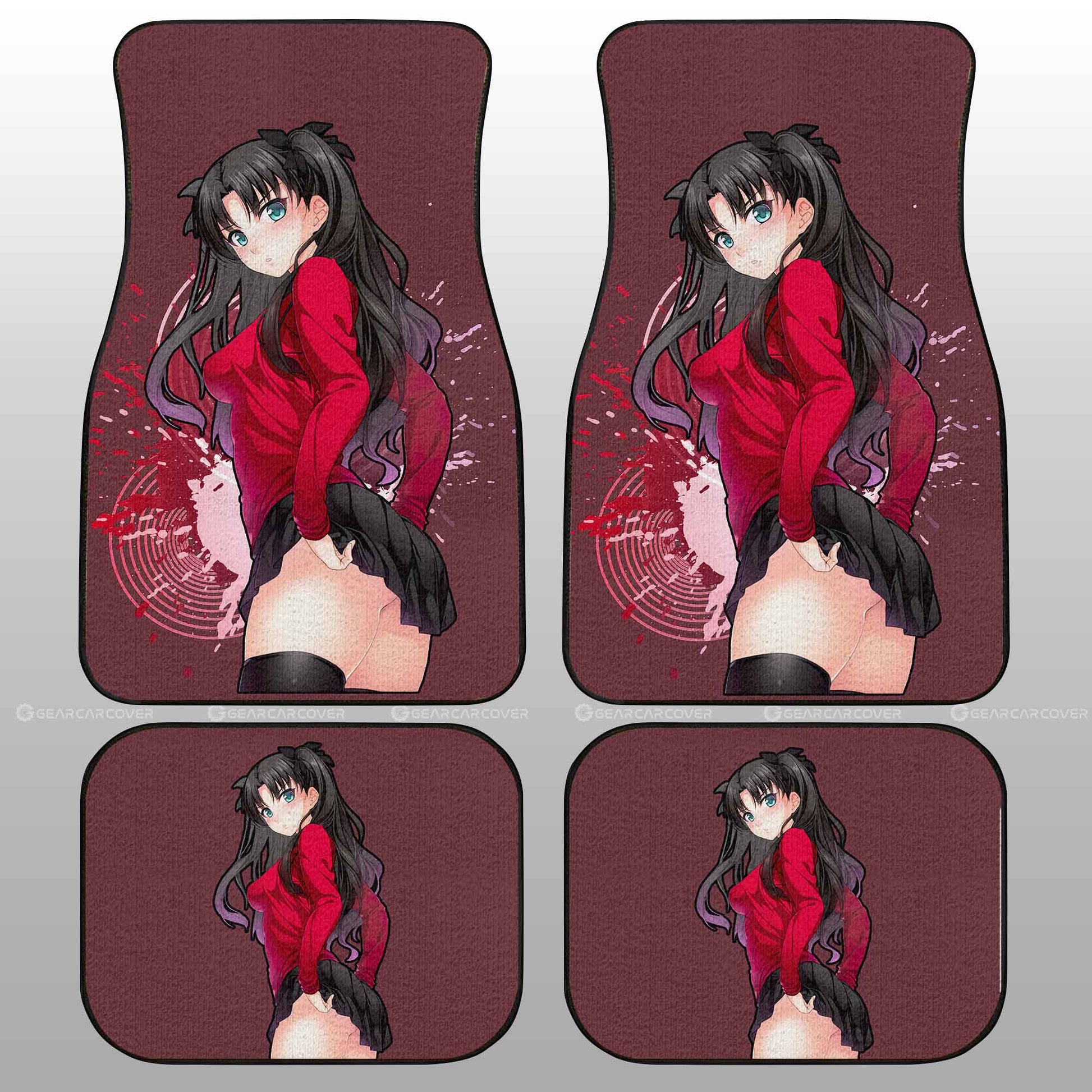 Waifu Girl Rin Tohsaka Car Floor Mats Custom Fate/Grand Order Car Accessories