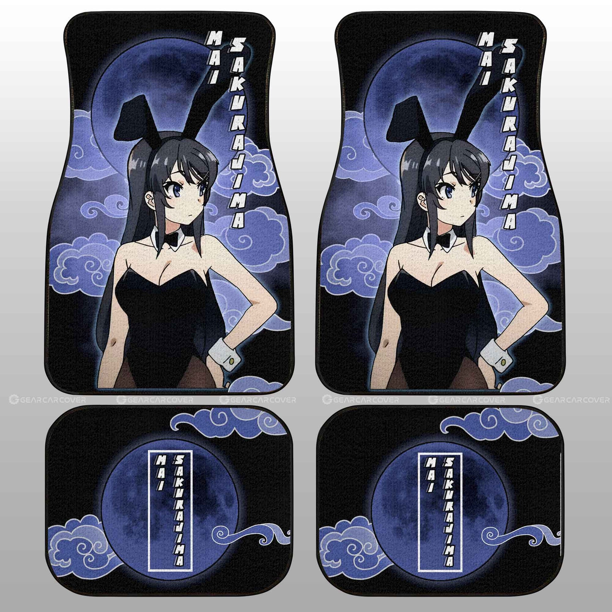 Waifu Mai Sakurajima Car Floor Mats Custom Bunny Girl Senpai Car Accessories For Fans