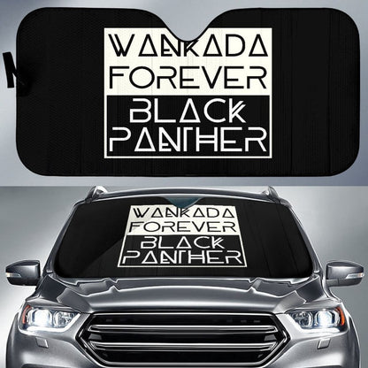 Wakanda Forever Typo Auto Sun Shades amazing best gift ideas 2020 Universal Fit 174503