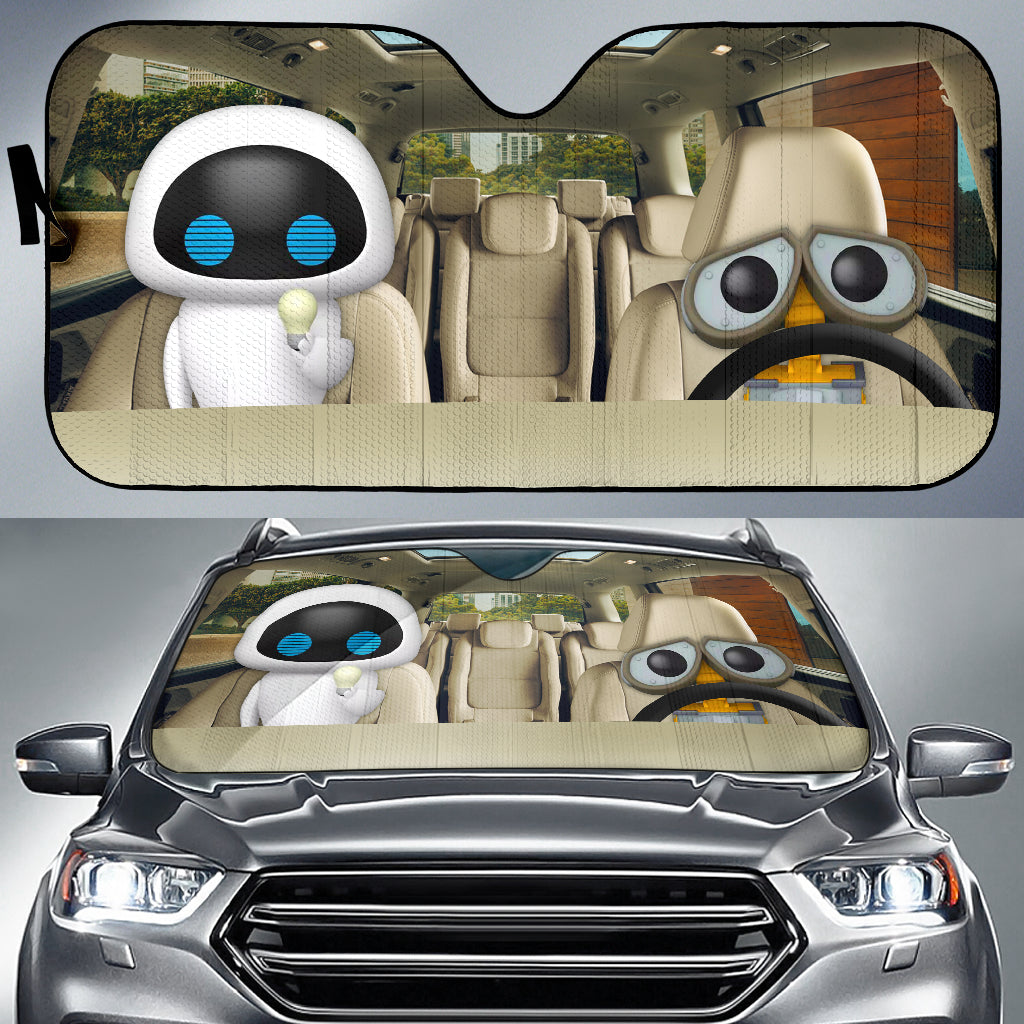 Wall-E And Eve Car Auto Sunshades
