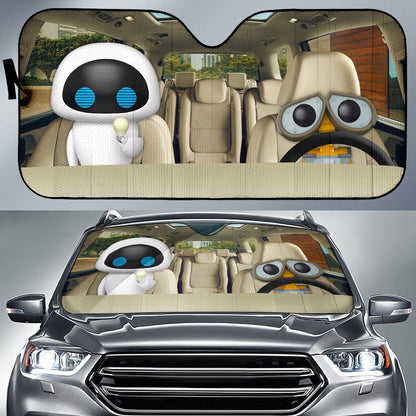 Wall-E And Eve Car Auto Sunshades