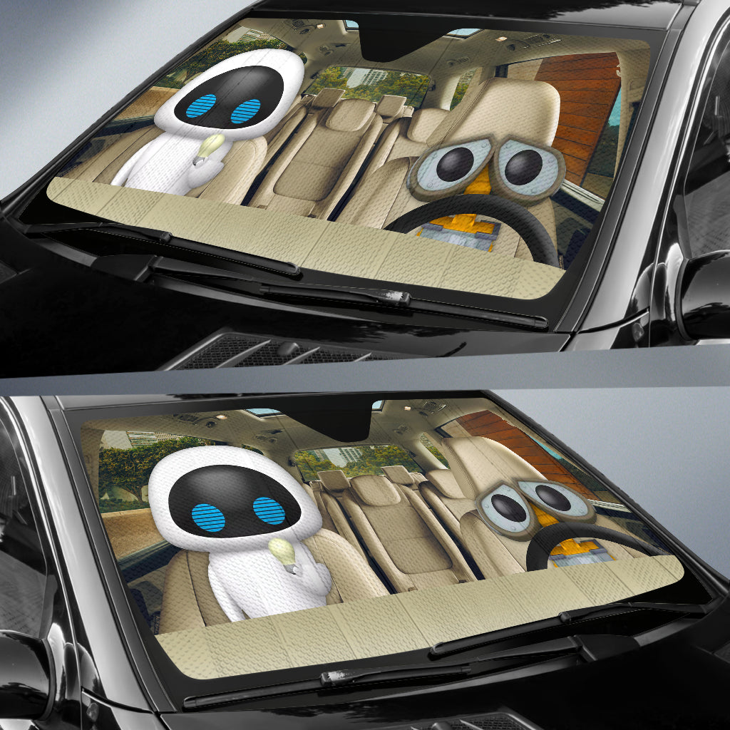 Wall-E And Eve Car Auto Sunshades