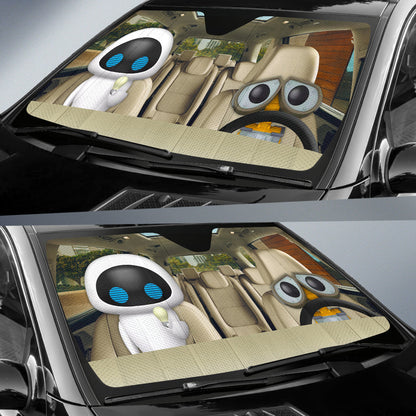 Wall-E And Eve Car Auto Sunshades