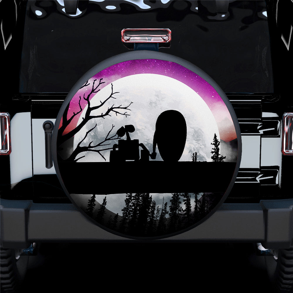 Wall E Moon Night Car Spare Tire Cover