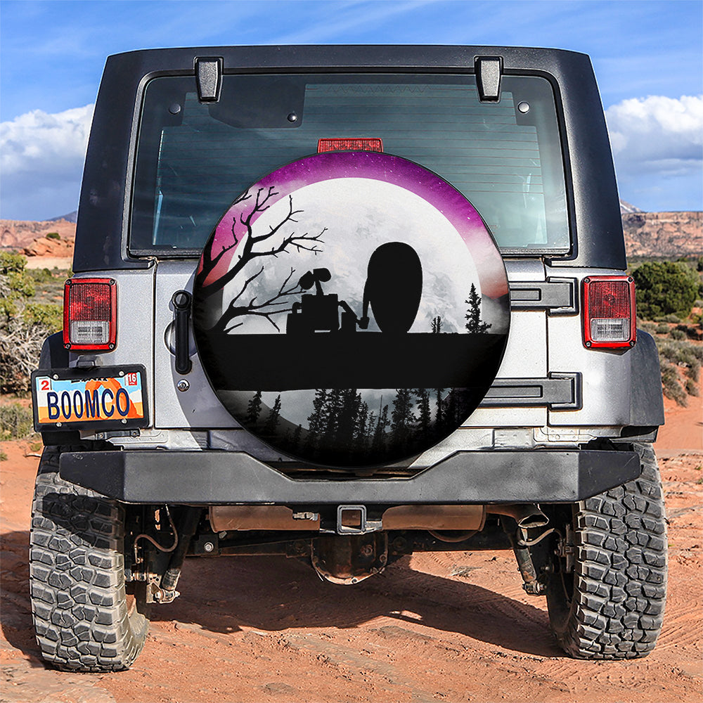 Wall E Moon Night Car Spare Tire Cover
