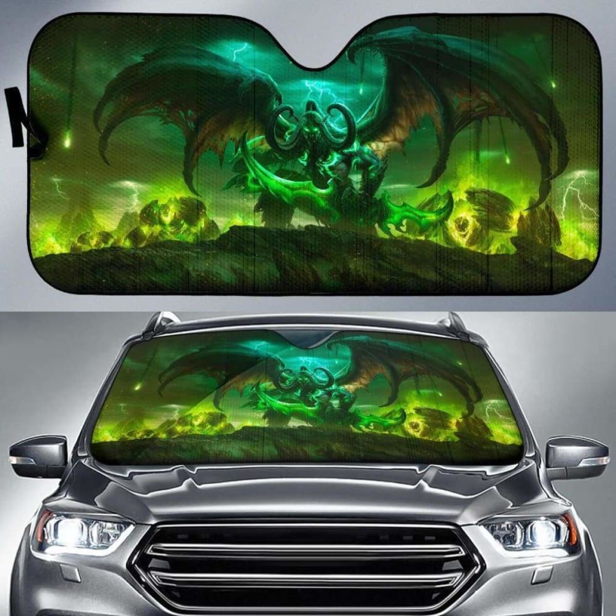 Warcraft Demon Hunter Car Sun Shades 918b Universal Fit