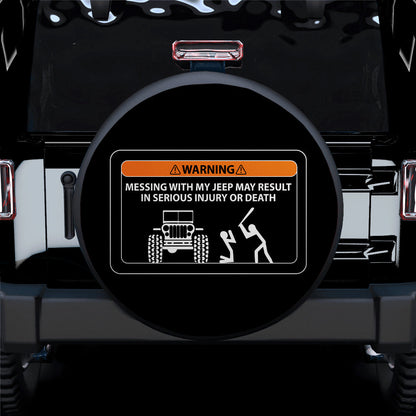 Warning Couple Jeep Car Spare Tire Cover