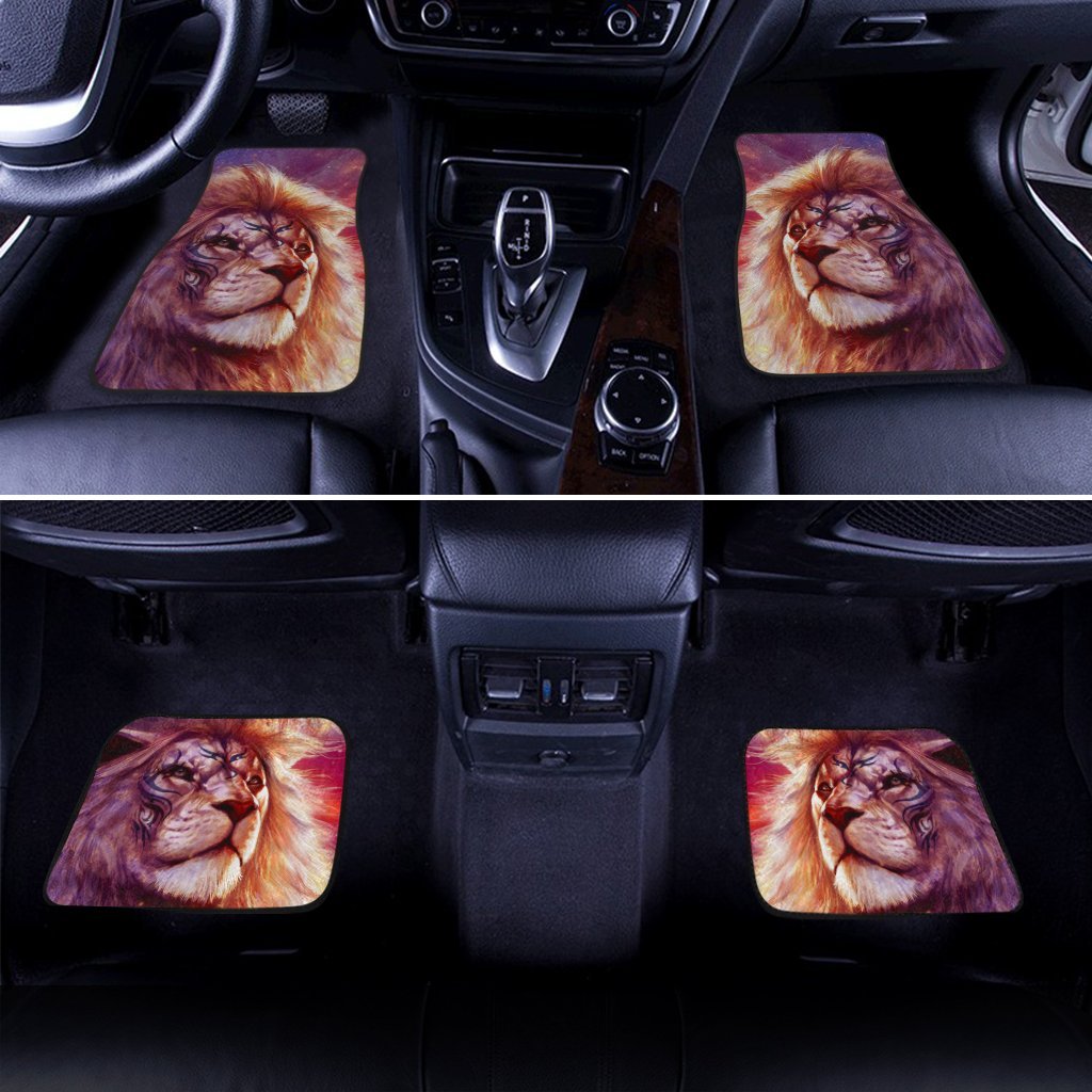 Warrior Lion Car Floor Mats Custom Lion Car Accessories