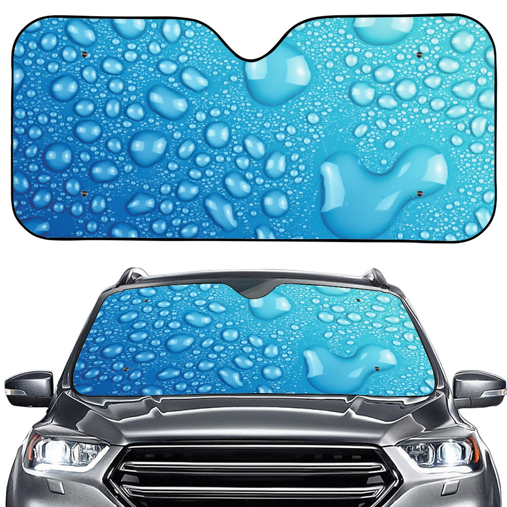 Water Drops Print Car Windshield Sun Shade