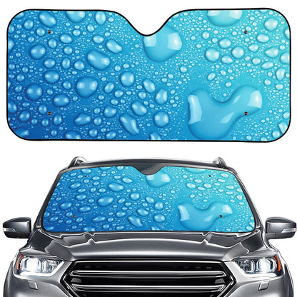 Water Drops Print Car Windshield Sun Shade
