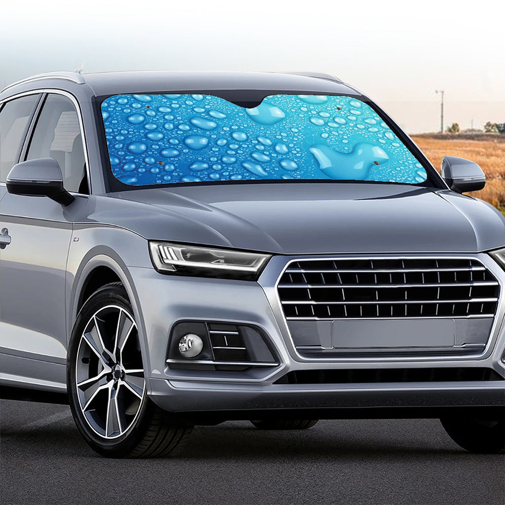 Water Drops Print Car Windshield Sun Shade