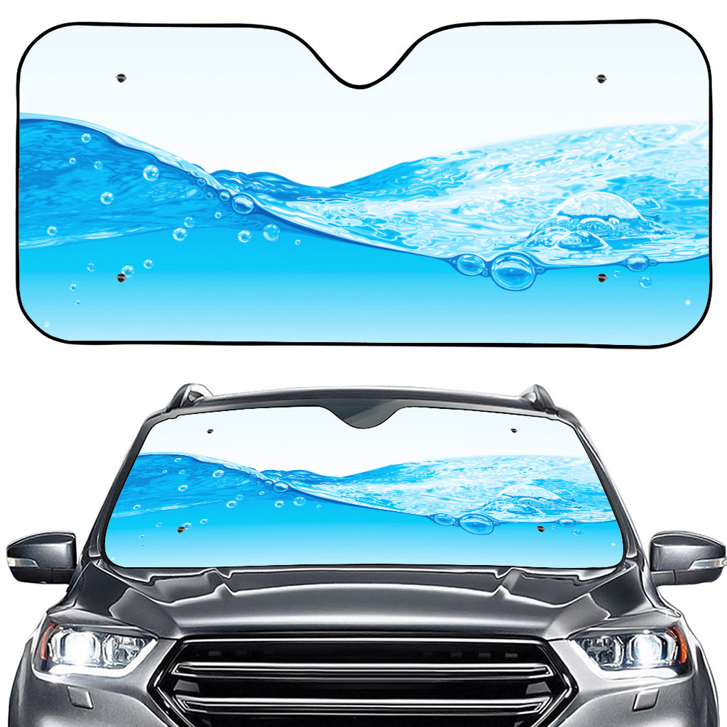 Water Wave Print Car Windshield Sun Shade