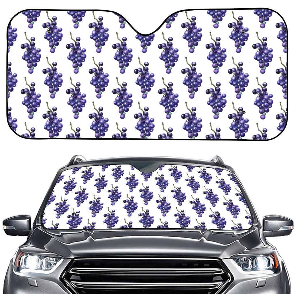 Watercolor Grape Pattern Print Car Windshield Sun Shade