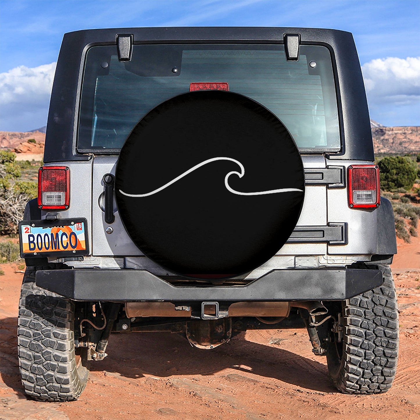 Wave Icon Car Spare Tire Cover