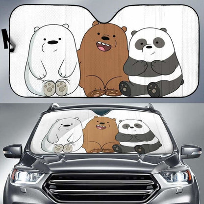 We Bare Bear Auto Sun Shades 918b Universal Fit