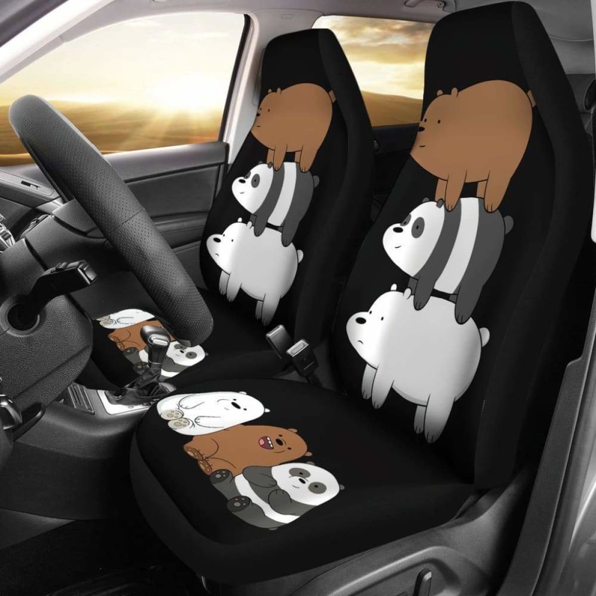 We Bare Bears Car Seat Covers Universal Fit 051012