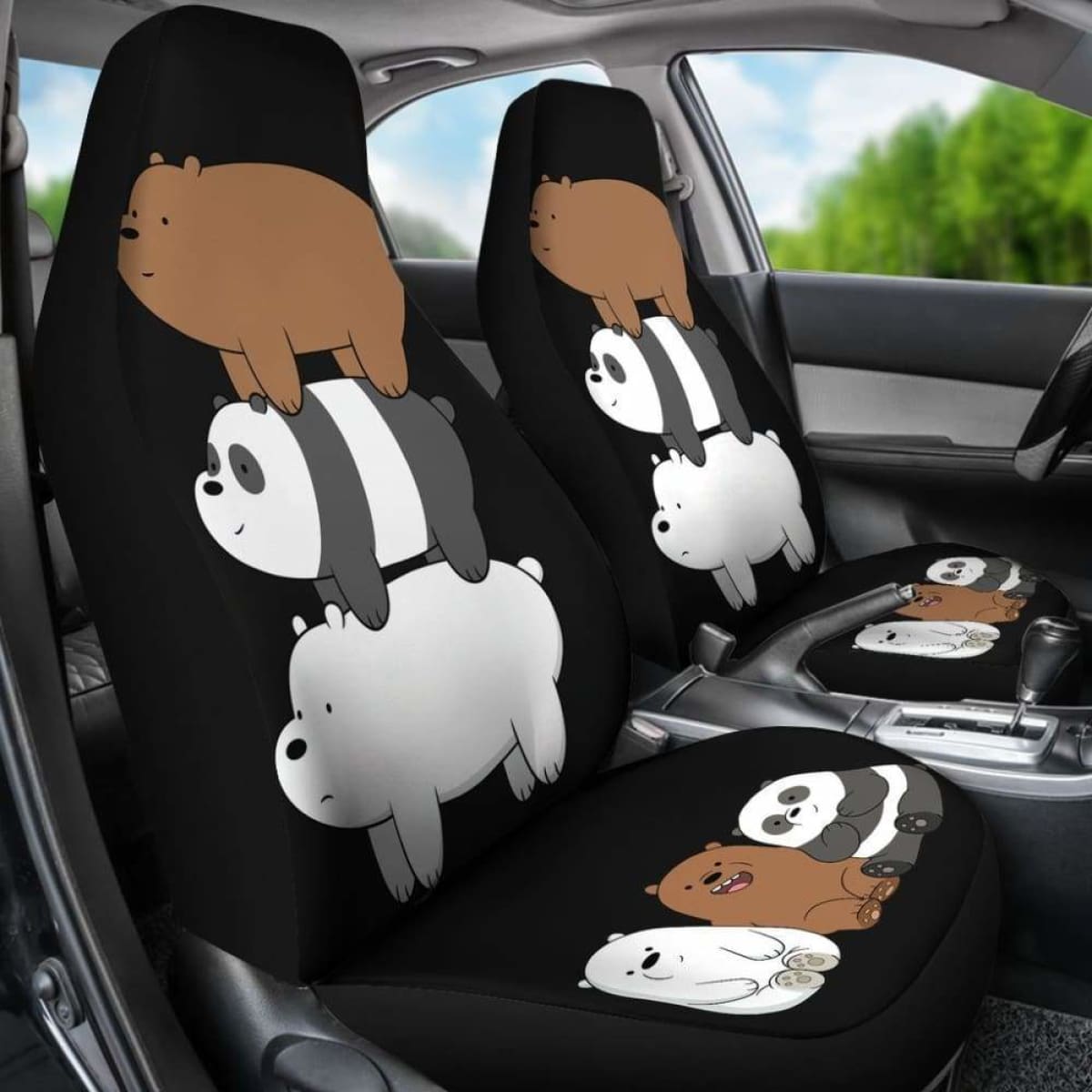 We Bare Bears Car Seat Covers Universal Fit 051012