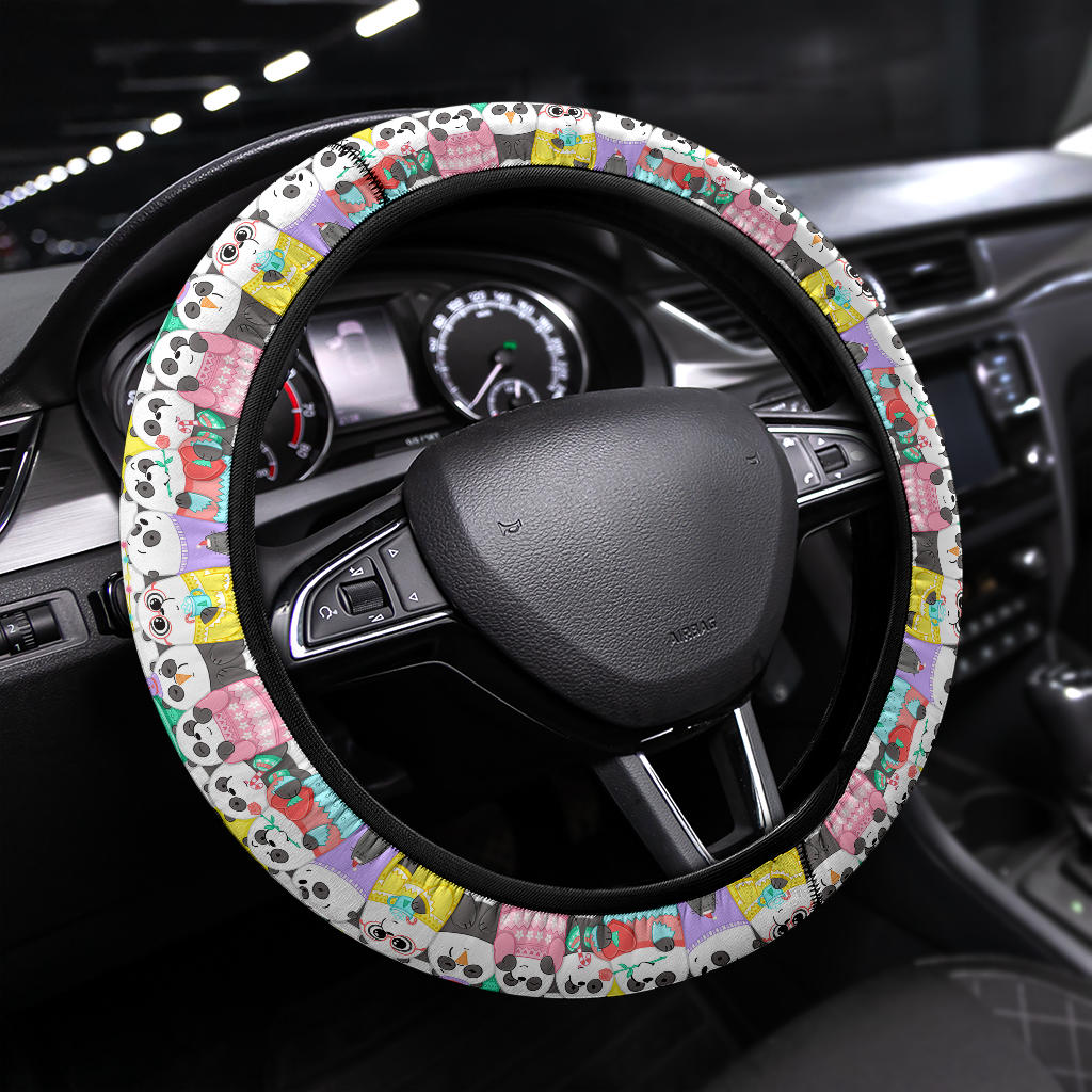 We Bare Bears Cute Premium Car Steering Wheel Cover