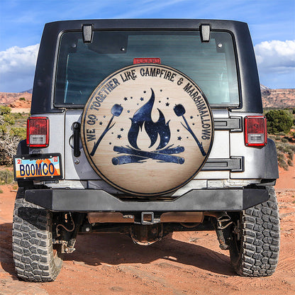 We Go Together Like Campfire And Marshmallows Car Spare Tire Cover