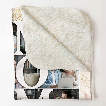 We Love You Mommy - Personalized Photo Blanket - Snuggle Blanket Mother's Day Gift For Mom, Gift From Children