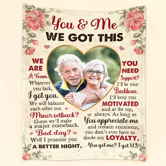We're A Team - Personalized Photo Blanket