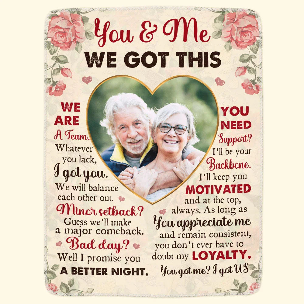 We're A Team - Personalized Photo Blanket