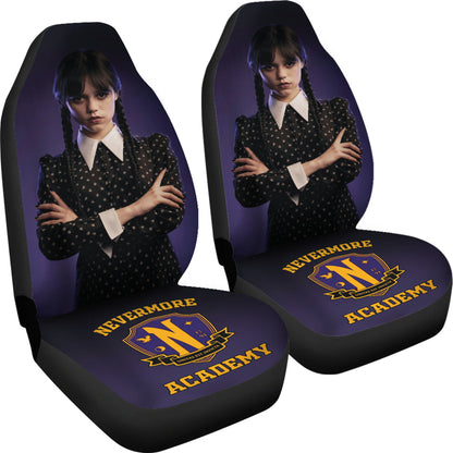Wednesday Car Seat Covers Custom For Fans Ci221214-10