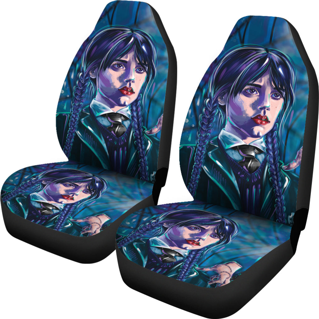 Wednesday Car Seat Covers Custom For Fans Ci221214-09