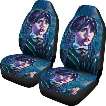 Wednesday Car Seat Covers Custom For Fans Ci221214-09