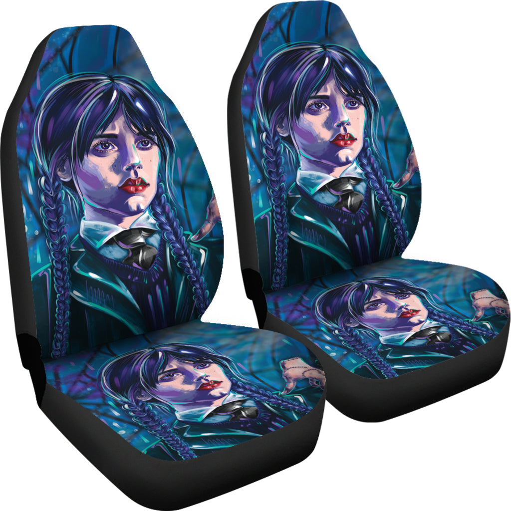 Wednesday Car Seat Covers Custom For Fans Ci221214-09