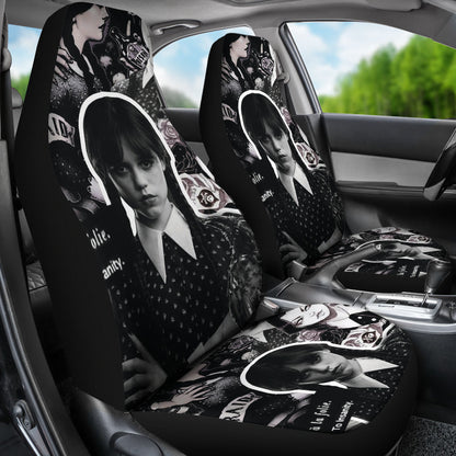 Wednesday Car Seat Covers Custom For Fans Ci221214-08