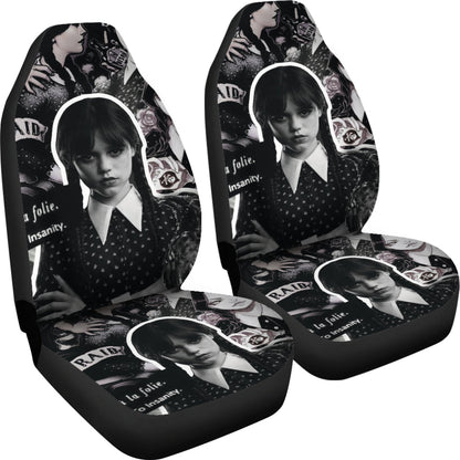 Wednesday Car Seat Covers Custom For Fans Ci221214-08