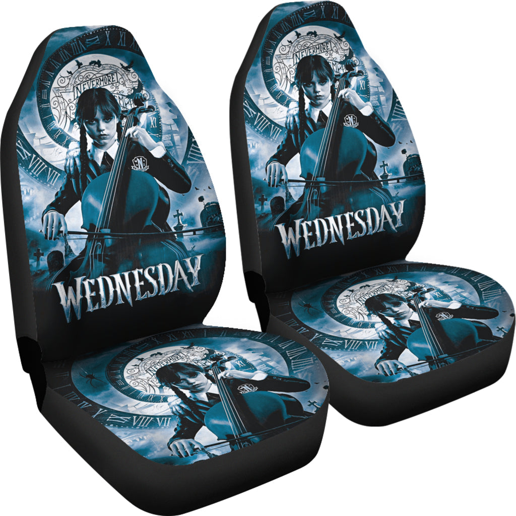 Wednesday Car Seat Covers Custom For Fans Ci221214-06