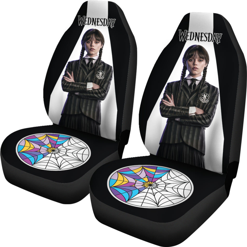 Wednesday Car Seat Covers Custom For Fans Ci221214-03
