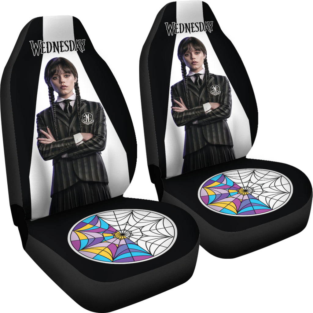 Wednesday Car Seat Covers Custom For Fans Ci221214-03