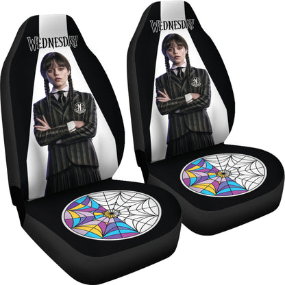 Wednesday Car Seat Covers Custom For Fans Ci221214-03