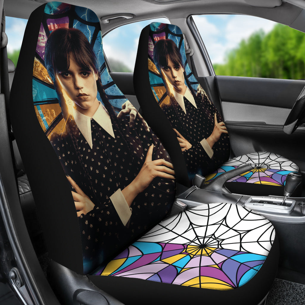 Wednesday Car Seat Covers Custom For Fans Ci221214-02
