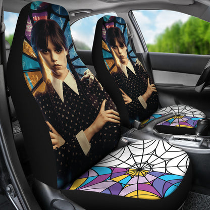 Wednesday Car Seat Covers Custom For Fans Ci221214-02