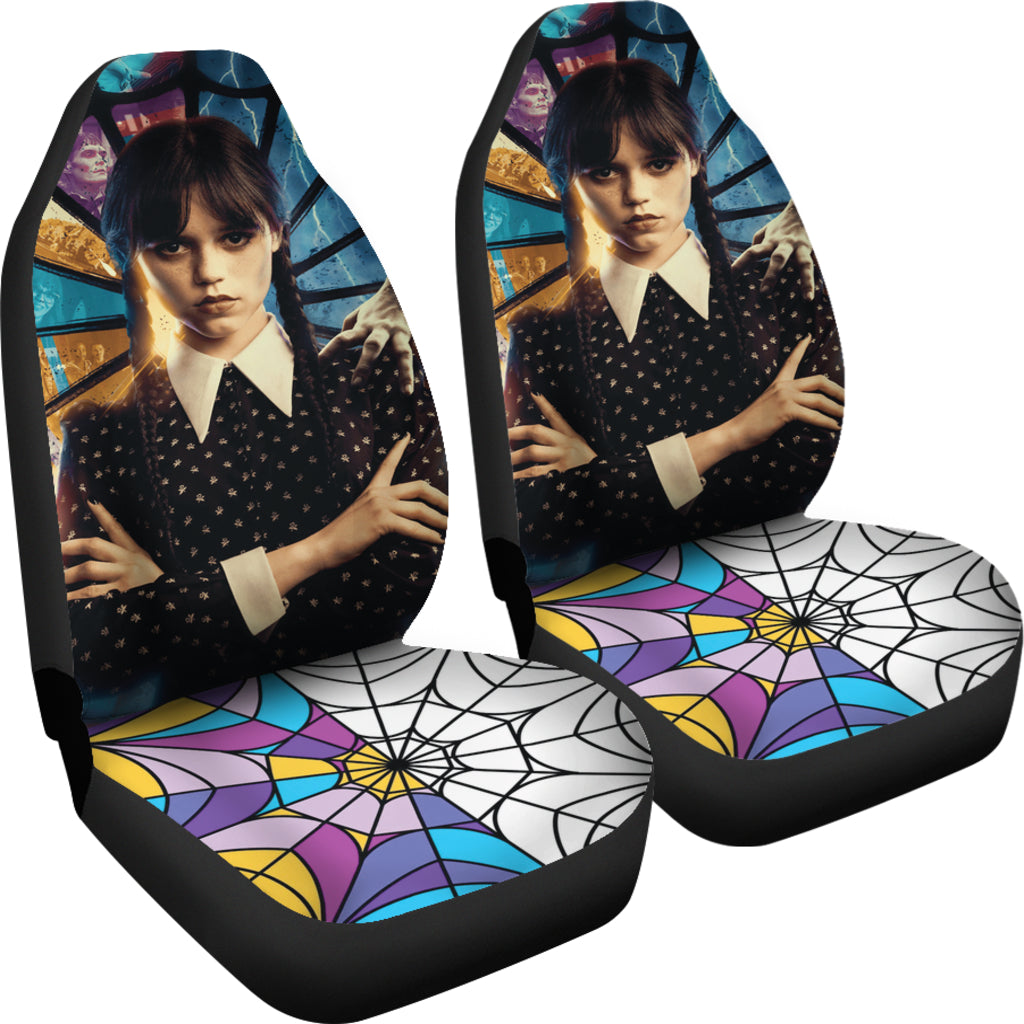 Wednesday Car Seat Covers Custom For Fans Ci221214-02
